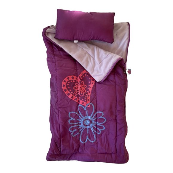 American Girl JLY 18” Doll Sleeping Bag Set w/ Original Box Folds Into A Tote - Picture 3 of 6